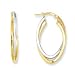 Jewelry : 14k Two-Tone Twisted Double Hoop Earrings