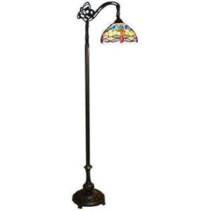 Dragonfly Tiffany Glass Floor Lamp by LAMPS PLUS