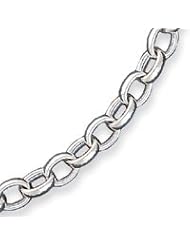 Sterling Silver Fancy Link Necklace - 18 Inch