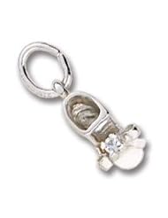 Baby Shoe March Birthstone Charm