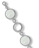 Boma Round White Mother of Pearl Link Bracelet