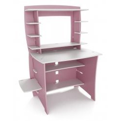 Legare Select 36 Inch Kids Multi-Pack Desk and Hutch in Strawberries Cream