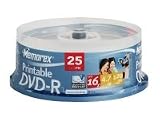 Review Memorex  / Memorex DVD-R Discs 120min/4.7GB x16 Speed Inkjet Printable [25 Disc Spindle]