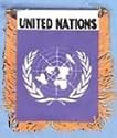 United Nations Window Mirror Hanging Mini Banner Flags - 4" x 6"