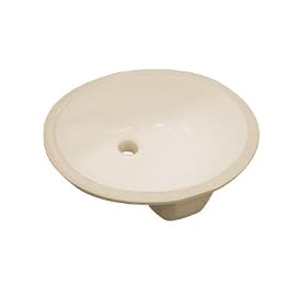 Pegasus 14-006-BIHD 17 In. Biscuit Vitreous China Oval Undermount Sink by Pegasus