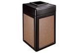 38 Gallon Square Waste Receptacle Black With Sedona Panels