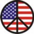 Peace Flag (3 inch) bumper sticker