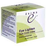 Derma e Eye Lighten, Dark Circle Creme, 0.5 oz (14 g) (Pack of 2)