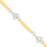 14k Two-tone Trinity Bracelet