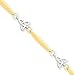 14k Two-tone Trinity Bracelet