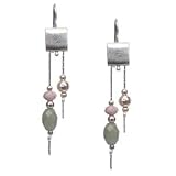 Green & Rose Gemstone Earring by Avi Soffer, 2.5