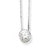 Bezel set round clear CZ Sterling Silver Pendant. Comes with a 16 Sterling Silver Necklace
