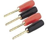 PureAV 4 Pack Gold Speaker Pins - Model AV24001 Pin Connectors