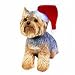Yorkshire Terrier (sitting) With a Santa Hat On Christmas Holiday Ornament Sandicast