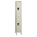 Hallowell Maintenance-Free Quiet Locker Double Tier 1 Wide (Assembled) UY1-2A Color: Parchment, Size: 12"W x 15"D x 78"H