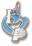 Indiana Pacers 1/2 I Heart Logo Enamel Charm - Sterling Silver Jewelry