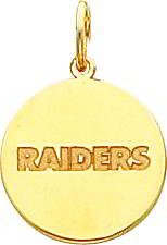 14K Gold NFL Oakland Raiders Charm