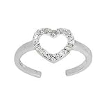 David's Bridal Sterling Silver CZHeart Toe Ring Style srt169-z