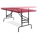 National Public Seating BTA3072 Series Steel Frame Rectangular Adjustable Height Plastic Top Folding Table, 1000 lbs Capacity, 72" Length x 30" Width x 32" Height, Red/Black