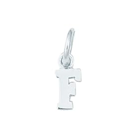 Sterling Silver Initial F Charm