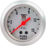 Silver 2 5/8 Fuel Pressure Meter 0-100 PSI