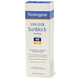 Neutrogena UVA/UVB Sunblock Lotion, SPF 45, 4-Ounce Tubes (Pack of 2)