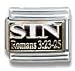 Clearly Charming Sin Romans 3:23-25, Christian, Religious Theme Italian Charm
