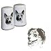 Australian Shepherd Small Salt and Pepper Shakers, Porcelain by Rosalinde (3')