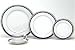 SYMPHONIE PLATINUM and BLUE 5 PIECE PLACE SET