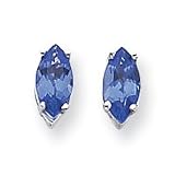14k Tanvorite Diamond marquis stud earring XE105WTV