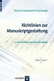 Richtlinien zur Manuskriptgestaltung