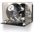 BCW Deluxe Acrylic Helmet Display -With Mirror & Wall Mount - Football Helmet, Goalie Mask, Racing Helmet - Sports Memoriablia Display Case!