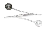 1/5 Carat Diamond and 11-12mm South Sea Pearl 18K White Gold Bangle