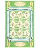 Marcella Vera Bradley Botanical Panels-Tassles Medium Green Yellow VBY010E 3' 6'' X 5' 6'' Area Rug