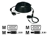 Tripp Lite P504-050-EZ Easy Pull SVGA/VGA Monitor Cable w/ Connectors & 3.5mm Audio - 50ft