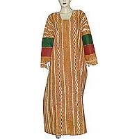 Plus Size Evening Wear - Ladies Cotton Caftan Gowns Multicolored Size 4X-L (kftn837d)