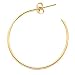 14k Gold Polished 1.00mm Lightweight Tube J-Hoop Earrings 23mm Diameter
