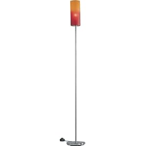 Eglo 83206A Troy-1, Nickel-Frosted Red-Orange, 1-Light Floor Light Fixture