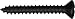 STRAP BUTTON SCREW BLACK (BAG OF 6 )