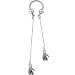 SKELETON HANDS Dangle Horse Shoe Circular Barbell