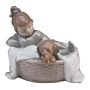 Nao A Basket For Two Porcelain Figurine