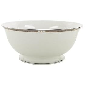 Lenox Pearlescence Platinum Bone China Serving Bowl by Lenox