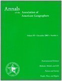 Books : Annals of the Association of American Geographers (Volume 93, Number 4, December 2003)
