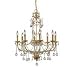Crystorama 4608 Lena Collection - Wrought Iron Chandelier - 4608