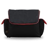 Re-Run Messenger Diaper Bag - Black/Red Interior