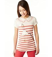 Autograph Girl & Dog Sequin Striped T-Shirt