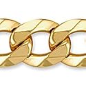 Jewelco London 9ct Solid gold Traditional Curb chain Men's bracelet. Click Here for Dimensions and Weights. ( 95g )