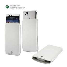 Sony Ericsson Xperia Arc _Etui pocket reverso glossy d�origine Sony ericsson - Couleur Blanc dedi�