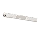 Sterling Silver Tie Bar, .25 Inch Wide, 2 Inch Long Patterned Tie Bar