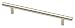 Liberty Hardware Steel Bar Pull P01014-SS-C, Stainless Steel Finish (Satin Nickel)
